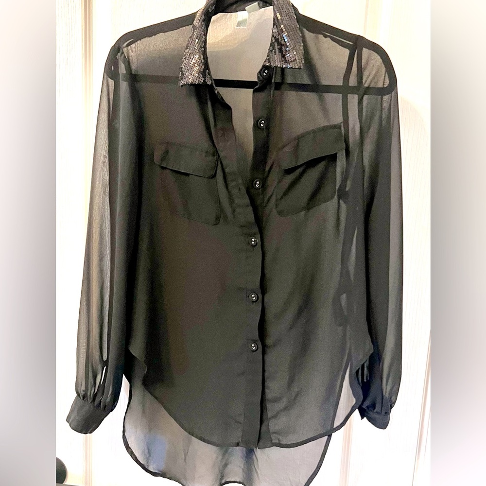 Forever 21 sheer blouse